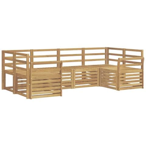 Set di divani da esterno 6 pcs Bianco 245 x 130,5 x 73 cm - Foto 1
