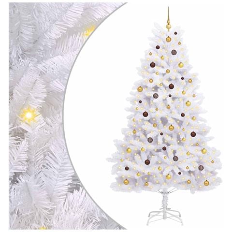 Albero di Natale artificiale 270 cm PVC e Acciaio Bianco - Foto 1
