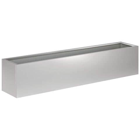 Vaso da giardino Argento 80 x 20 x 20 cm Acciaio zincato - Foto 1