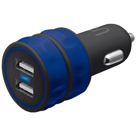 Caricabatteria universale per Auto con 2 porte USB - Blu - Foto 2