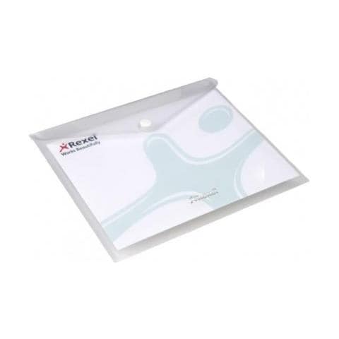 5 Buste C / bottone Bianco Trasparente A5 17,5x21cm - Foto 1