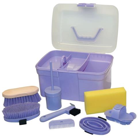 Mini Scatola Per La Strigliatura Con 8 Attrezzi Viola 321765 - Foto 1