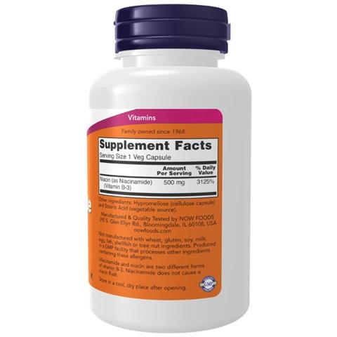 Vitamin B3 Niacinamide (b-3) 500 Mg 100 Capsule - Vitamina B3 - Foto 4