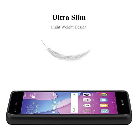 Custodia Compatibile Con Huawei Y6 Pro 2017 In Nero Metallico - Coperchio Protettivo In Silicone Tpu Flessibile - Foto 2