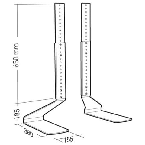 Fit-Up XXL Supporto da Tavolo Universale per TV 40-85" Portata Max 50 Kg  - Foto 4