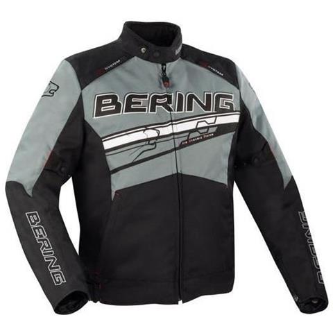 Giacca Moto Bering Bario Nero Grigio Bianco - Foto 1