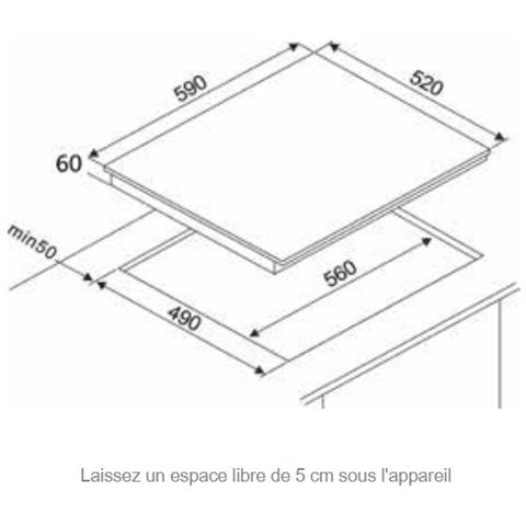 Piano Cottura A Induzione 60cm 3 Fuochi 6600w Nero - Fai3537 - Foto 2