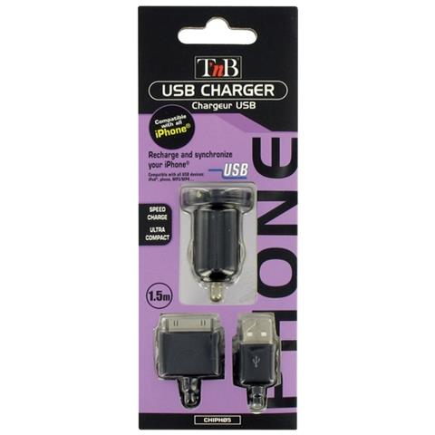 CHIPH05, Auto, Fotocamera, Lettore e-book, GPS, Telefono cellulare, MP3, MP4, PDA, Accendisigari, Nero, iPhone 3G / 3Gs, 12 - 24 - Foto 3