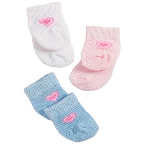 Calzini Per Burattini 3 Paia 28-35 Cm Rosa, Bianco, Blu - Foto 1
