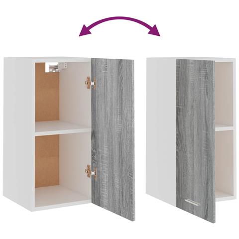 Mobile Pensile “Lyon” Grigio Sonoma 29,5x31x60 cm - Foto 10