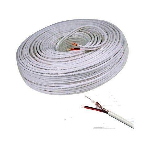 Matassa Cavo Rg59+dc 100 Mt Pvc Bianco (cm-038) - Foto 1