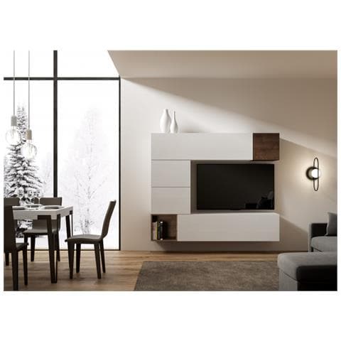 Composizione Parete Soggiorno A11 L.194 H.160 P.39,2 - Foto 1