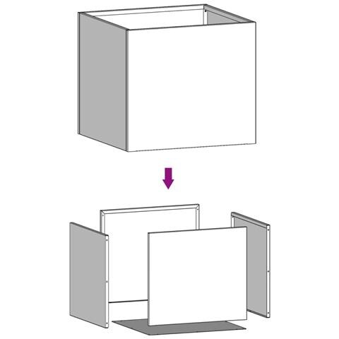 Fioriera Nera 42x40x39 cm in Acciaio - Foto 10