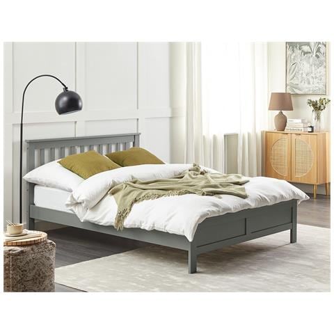 Letto Legno Di Pino Mayenne 140 X 200 Cm Grigio - Foto 1