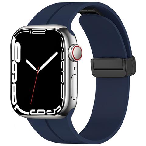 Cinturino Per Apple Watch 38/40/41mm Sport Con Chiusura Magnetica, Blu Marina - Foto 5