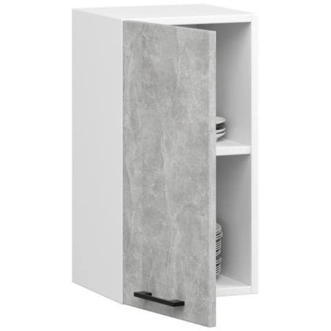 Mobile da cucina pensile OLIWIA, 1 anta, 40x30x58 cm, Colore Bianco e Grigio Cemento - Foto 2