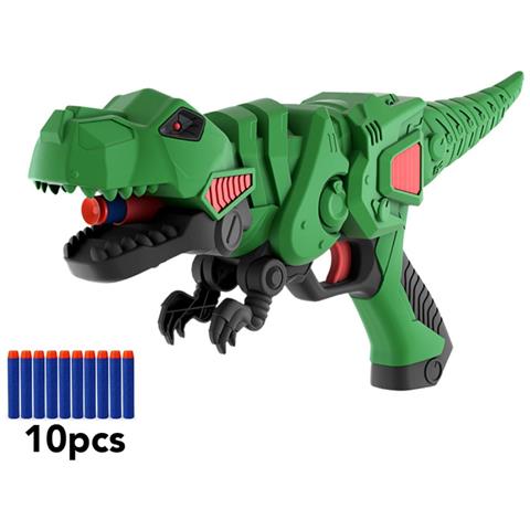 Pistola Con Freccette In Gommapiuma - Modello T-rex, Verde - Foto 3