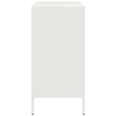 Credenza Bianca 68x39x79 Cm In Acciaio - Foto 2