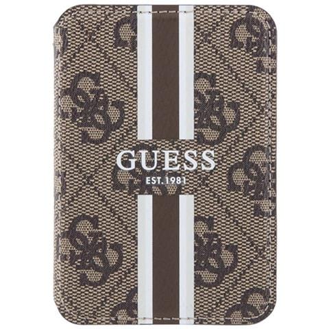 Portacarte Con Fissaggio Magnetico Stripes Magsafe, Marrone - Foto 1