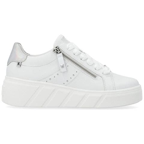 Leisure Trainers White Sneakers Pelle Scarpe Donna Bianco Eu 37, W0505-80 - Foto 2