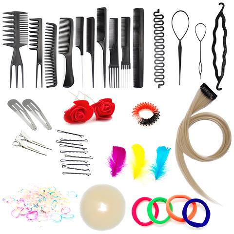 Set Di Accessori Per Acconciare I Capelli Ciambella Per Chignon Pettini - Foto 1