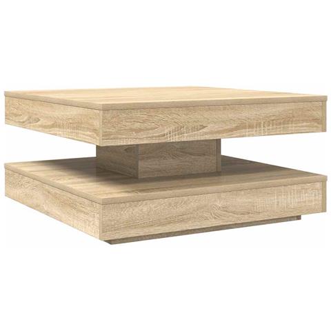 Tavolino Da Caffè Girevole A 360 Gradi Sonoma 70x70x34,5 Cm - Foto 2