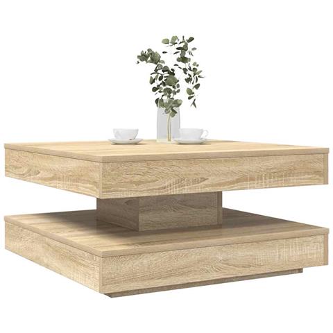 Tavolino Da Caffè Girevole A 360 Gradi Sonoma 70x70x34,5 Cm - Foto 1