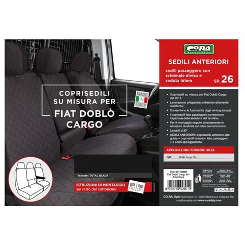 Coprisedili Per Furgoni Tg. Sp26 Tess. Poliestere Nero - Foto 2