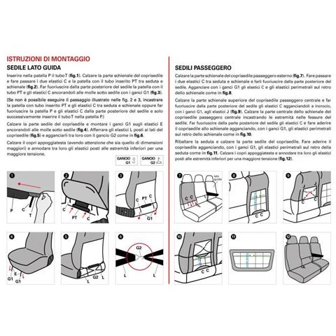 Coprisedili Per Furgoni Tg. Sp26 Tess. Poliestere Nero - Foto 3