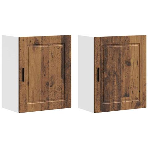 Pensili Da Cucina 2 Pz Porto Legno Antico In Legno Multistrato - Foto 2
