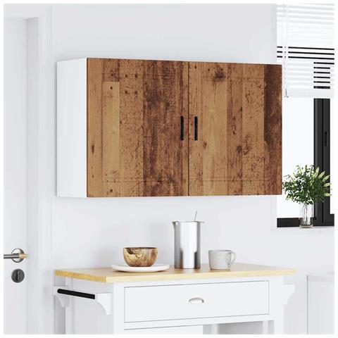 Pensili Da Cucina 2 Pz Porto Legno Antico In Legno Multistrato - Foto 3