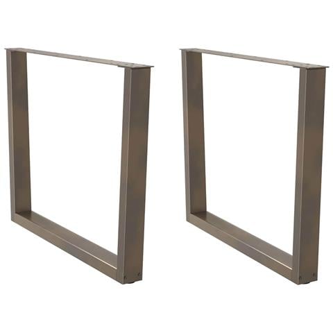 Gambe Tavolo Pranzo A V 2 Pz Naturale 100x(72-73,3)cm Acciaio - Foto 1