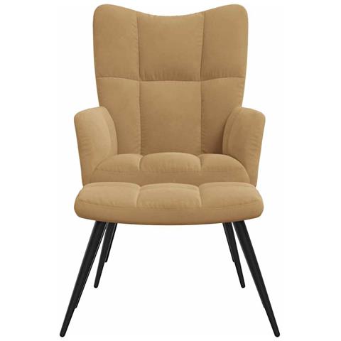 Lusso Casadino -  Poltrona Relax Con Poggiapiedi Marrone In Velluto - Foto 2