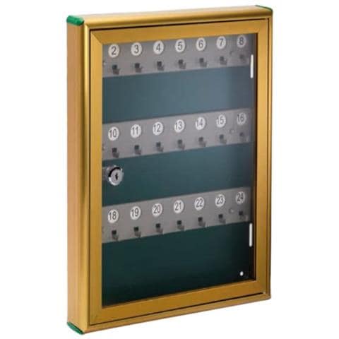 Technomax -  Bacheca Portachiavi In Alluminio Bronzato - 24 Posti Numerati - Foto 1