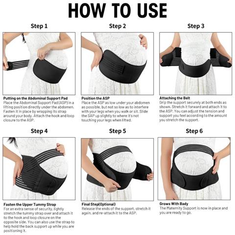 Fascia Di Supporto Regolabile Per La Gravidanza - Cintura Traspirante Per Sollievo Dal Mal Di Schiena Xxl - Foto 4