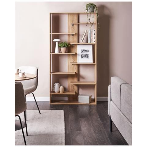 Libreria A 8 Ripiani Fontas 180 Cm Marrone Chiaro - Foto 1