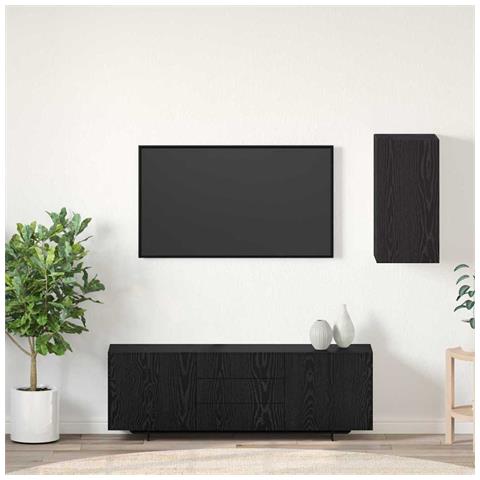 Mobile TV da Muro Rovere nero Legno multistrato - Foto 2