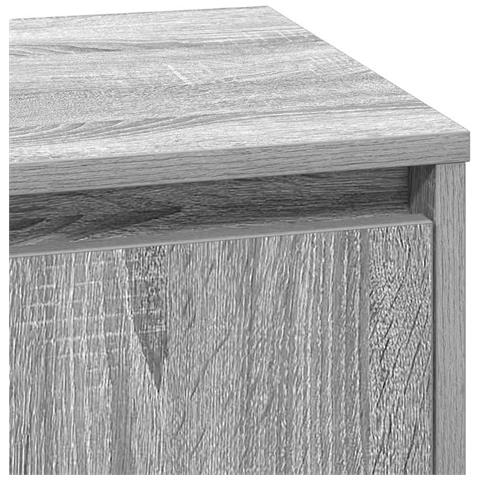 Armadio da Notte con Grigio 39 x 34.5 x 50 cm Legno multistrato - Foto 9