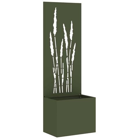 Vaso da Giardino con Pannello Decorativo Oliver verde - Foto 1