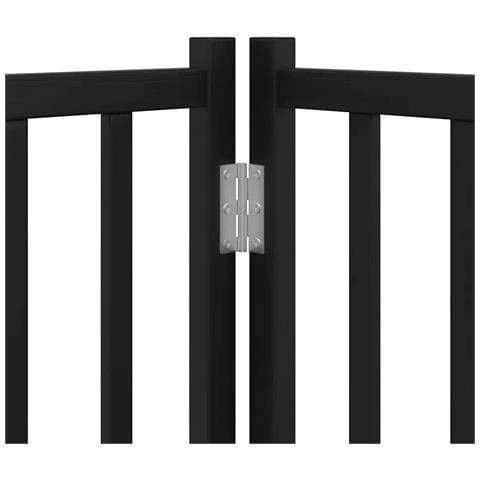 Cancello Cani Porta Pieghevole Nero 12 Pannelli 960 cm Pioppo - Foto 9