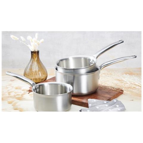 Set Di 3 Pentole In Acciaio Inox 16/18/20 Cm - 3601.03 - Foto 3