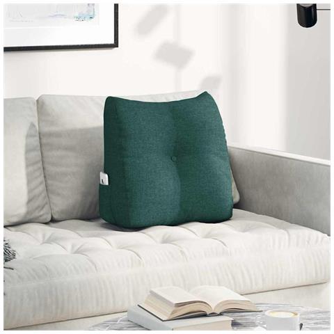 Cuscino per Schiena Verde Scuro 45 x 24 x 50 cm Tessuto - Foto 2