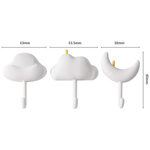 Set Di 3 Ganci Autoadesivi Da Parete - Resistenti, Impermeabili E Facili Da Installare White - Foto 1