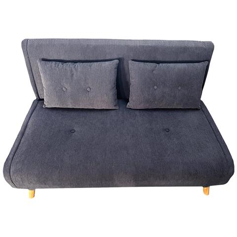 Ennis Divano Letto In Velluto A Coste Grigio A 2 Posti - Foto 1