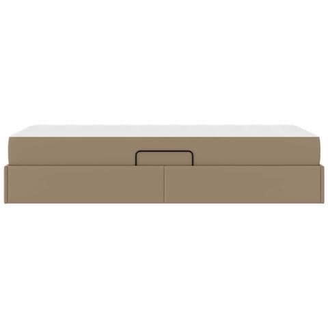 Letto con contenitore e materasso 2 pcs Cappuccino Pelle - Foto 9