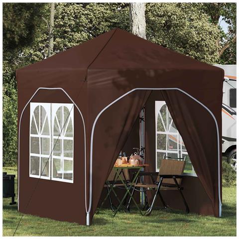 Tenda per feste a pop-up 192 x 192 x 245 cm Marrone - Foto 2