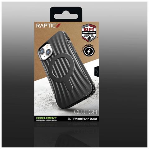 Raptic X-doria Clutch Case Per Iphone 14 Con Retro Cover Magsafe, Nero - Foto 1