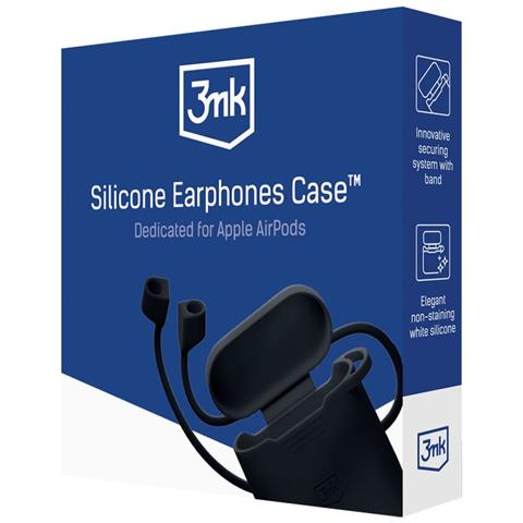 Custodia In Silicone Nera Per Airpods Pro 3 - Foto 2