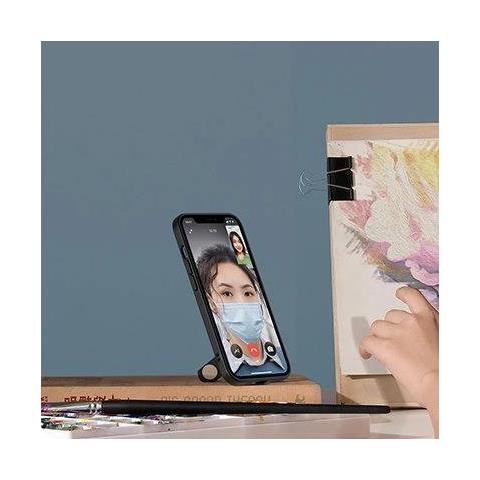 Custodia Fusion Kickstand Per Iphone 13 Pro, Cover Rigida Con Cornice In Gel E Supporto, Nera (90153) - Foto 1