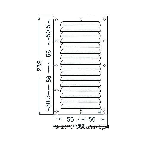 Griglia areazione inox 232 x 127 mm - Foto 1